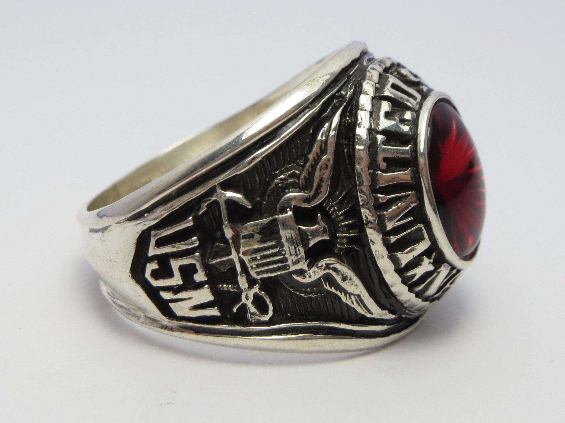 US Navy Ring USN Sterling Silver 925 Men Ring Gift Etsy