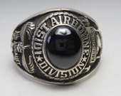 101st Airborne Division Ring , Air Assault , Sterling Silver 925 , Military , Army , Gift , Military Ring , Airborne