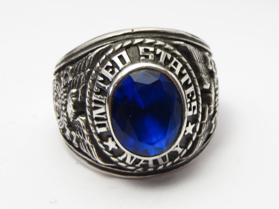 US Navy Ring USN Sterling Silver 925 Men Ring Gift Etsy