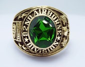 82nd Airborne Division Ring , America 39 s Guard Of Honor , Sterling 10KP Gold Plated , Military , Army , Gift , Military Ring , Airborne