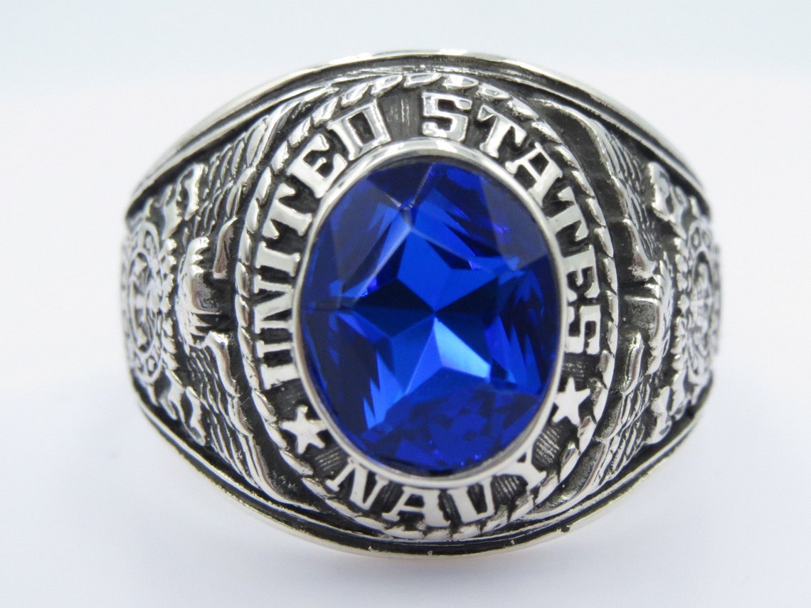 US Navy Ring USN Sterling Silver 925 Men Ring Gift Etsy
