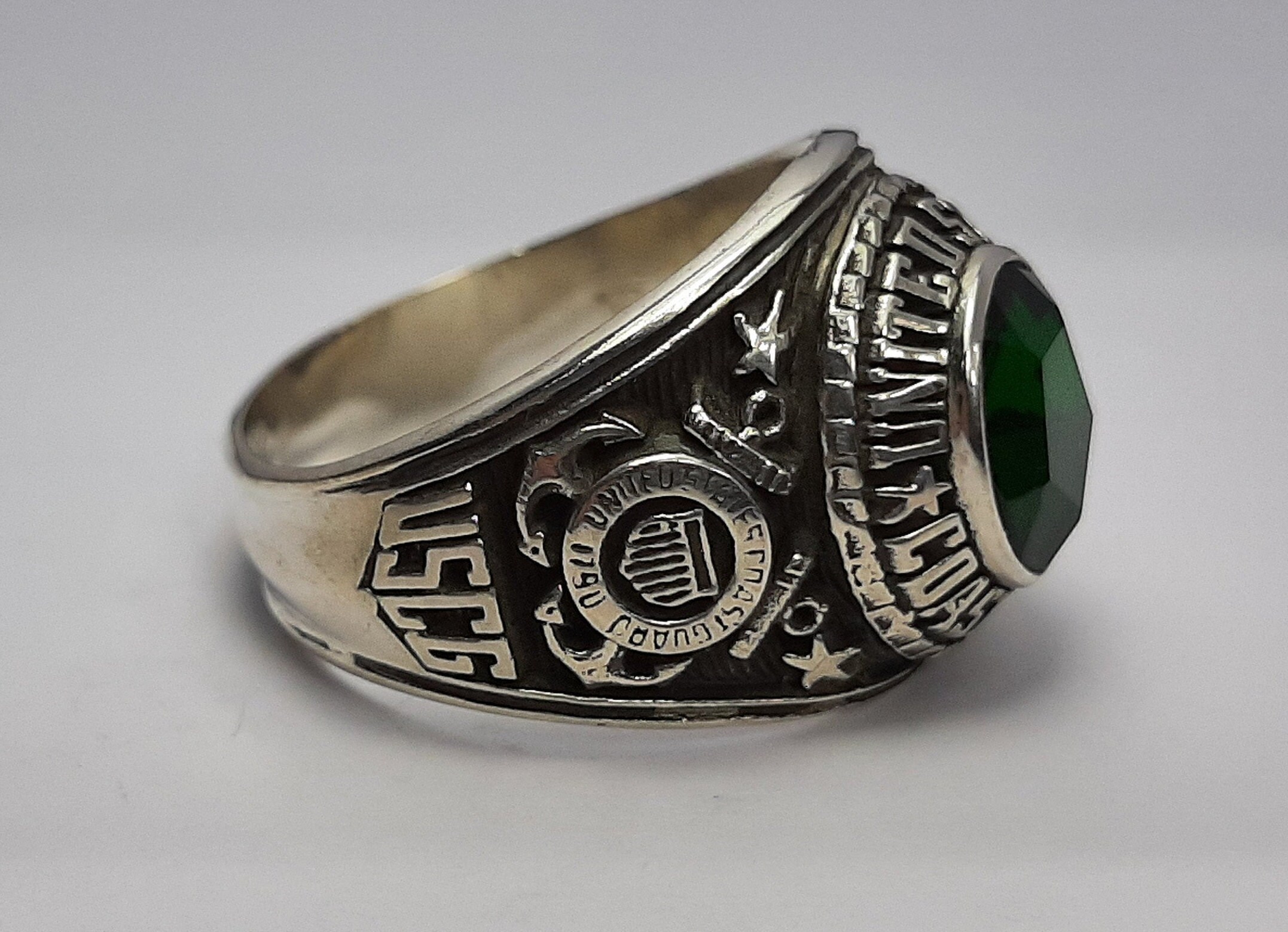 US Coast Guard Ring Sterling Silver 925 Gift Military Etsy