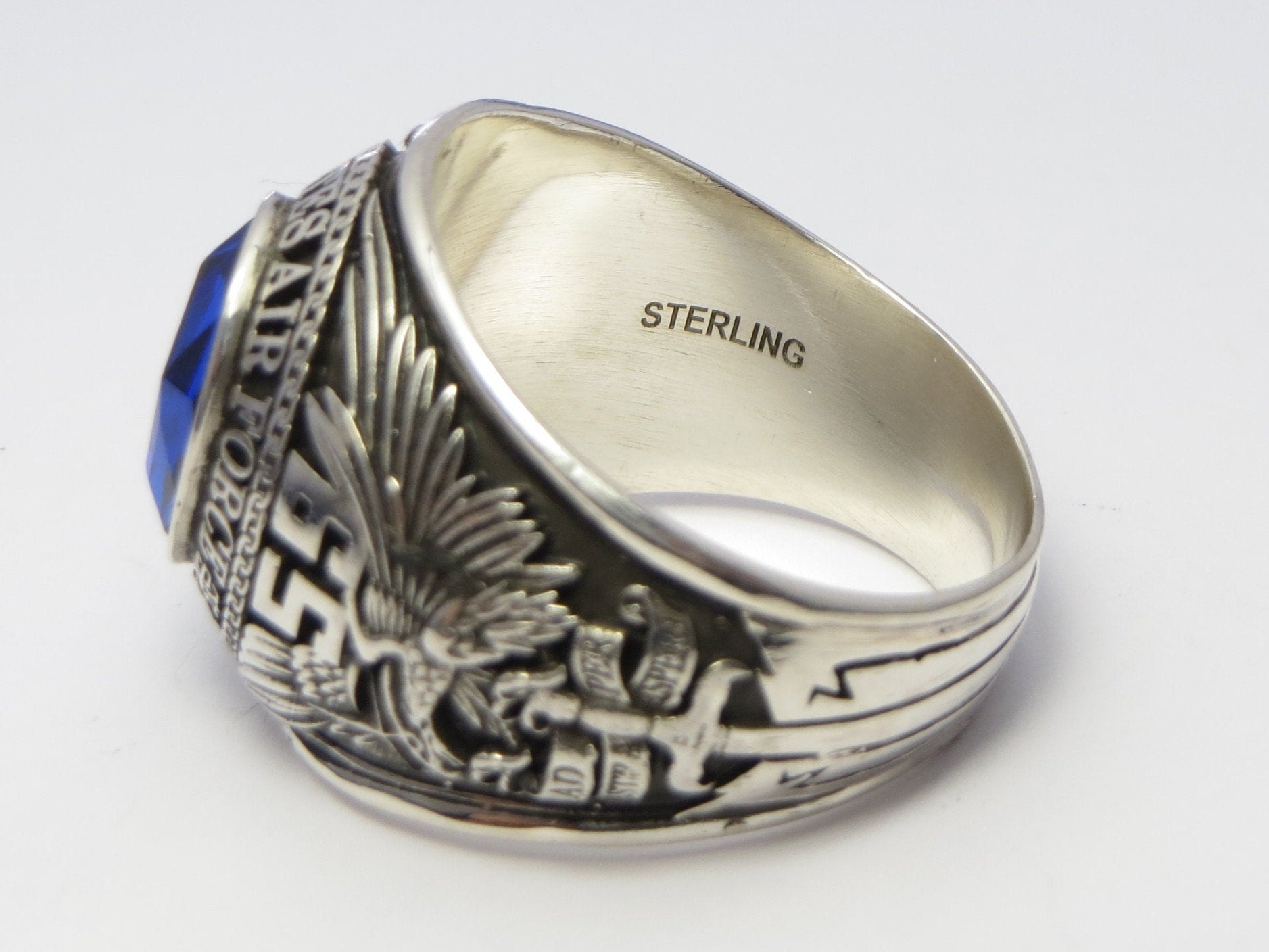 US Air Force Ring , 1970 , USAF , USNA , Sterling Silver 925 , Military ,  School Ring , Army , Gift , Men Ring - Etsy