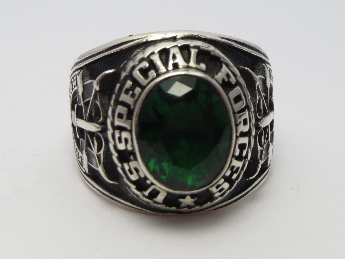 US Special Forces Ring Sterling Silver 925 Gift Military Etsy