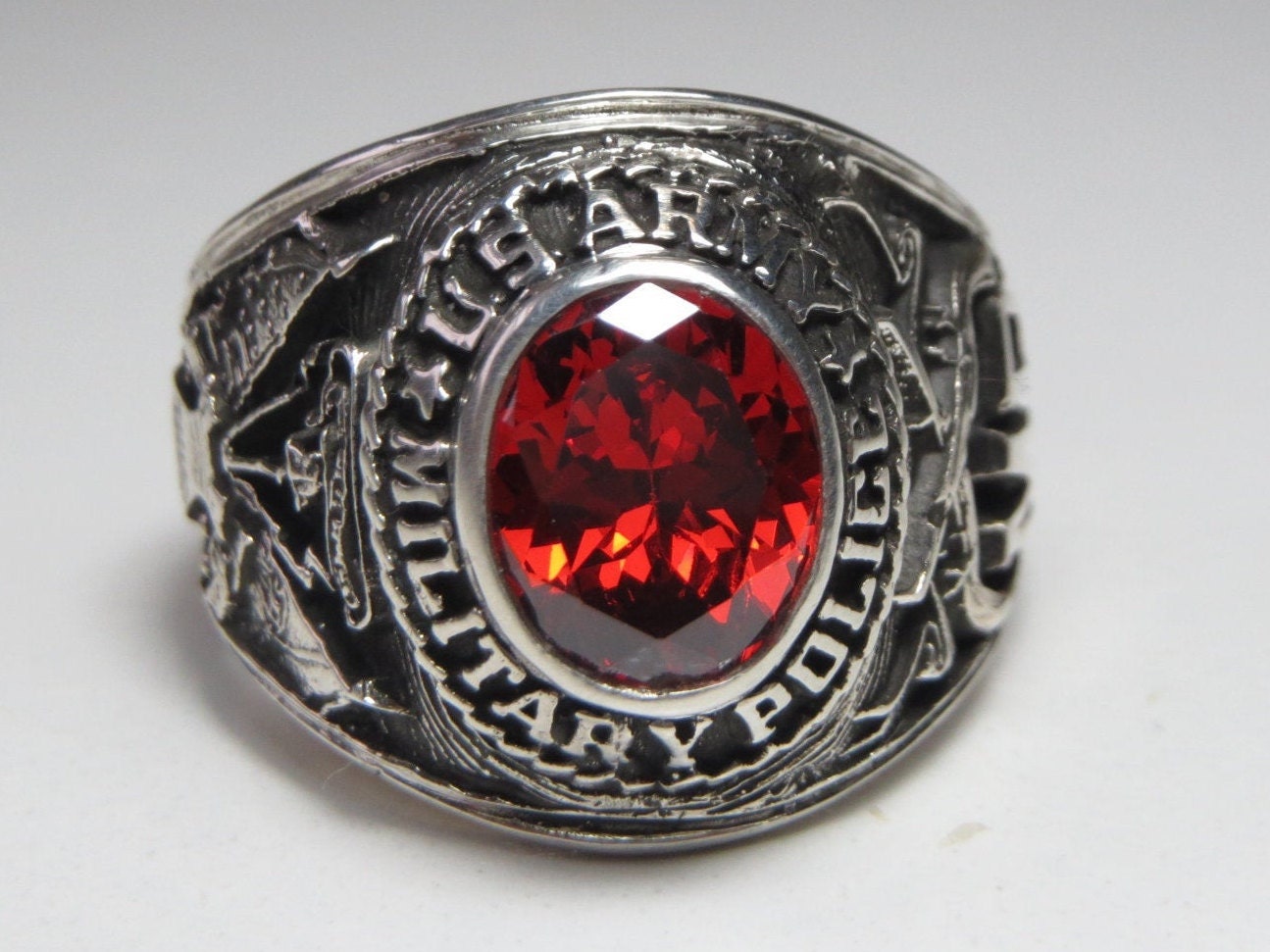Buy US Army Ring Military Pol Sterling Silver 925 YOUR SIZE