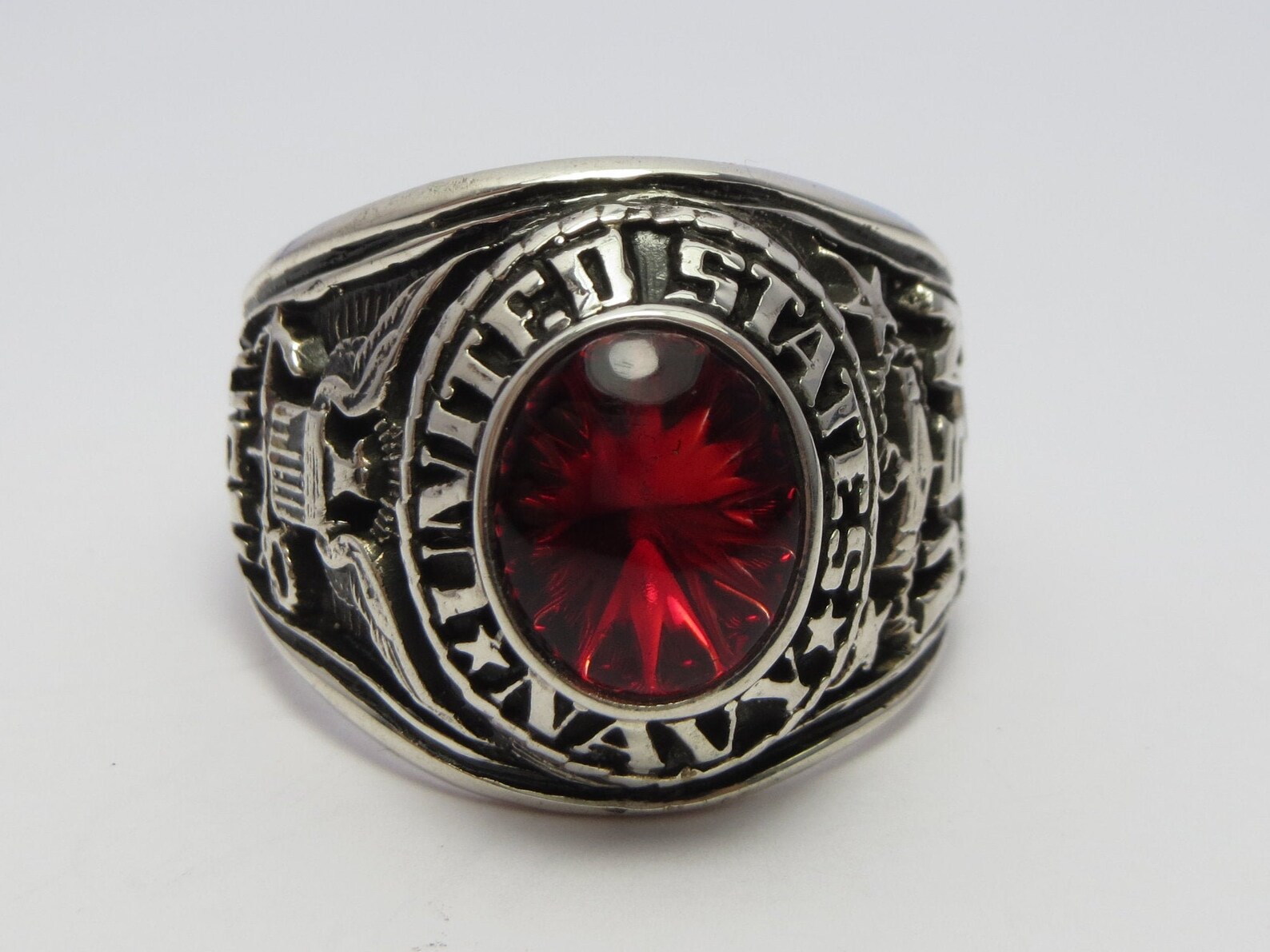 US Navy Ring USN Sterling Silver 925 Men Ring Gift Etsy