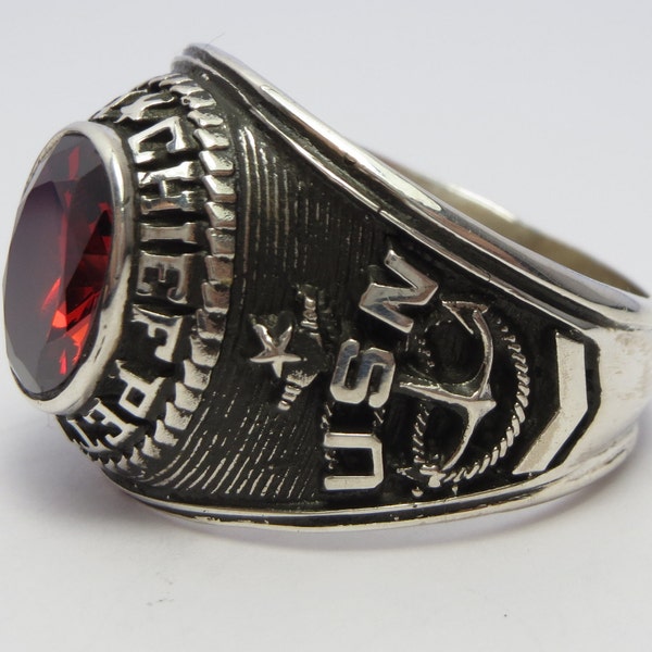 US Navy Ring , Chief Petty , Offier , America , USN , Sterling Silver 925 , Men Ring , Gift