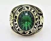 1775 , US Army Ring , America 39 s , ARMOR , USCG , Sterling 10KP Gold Plated , Military , Army , Gift , Military Ring , Airborne