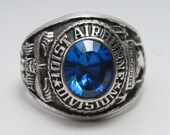 101st Airborne Division Ring , Air Assault , Sterling Silver 925 , Military , Army , Gift , Military Ring , Airborne