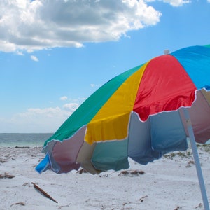 Photo Print on 12x12 canvas, Original Photography, Ocean Palm, Feet in the Ocean, Pacific Ocean Sunrise, Beach Umbrella