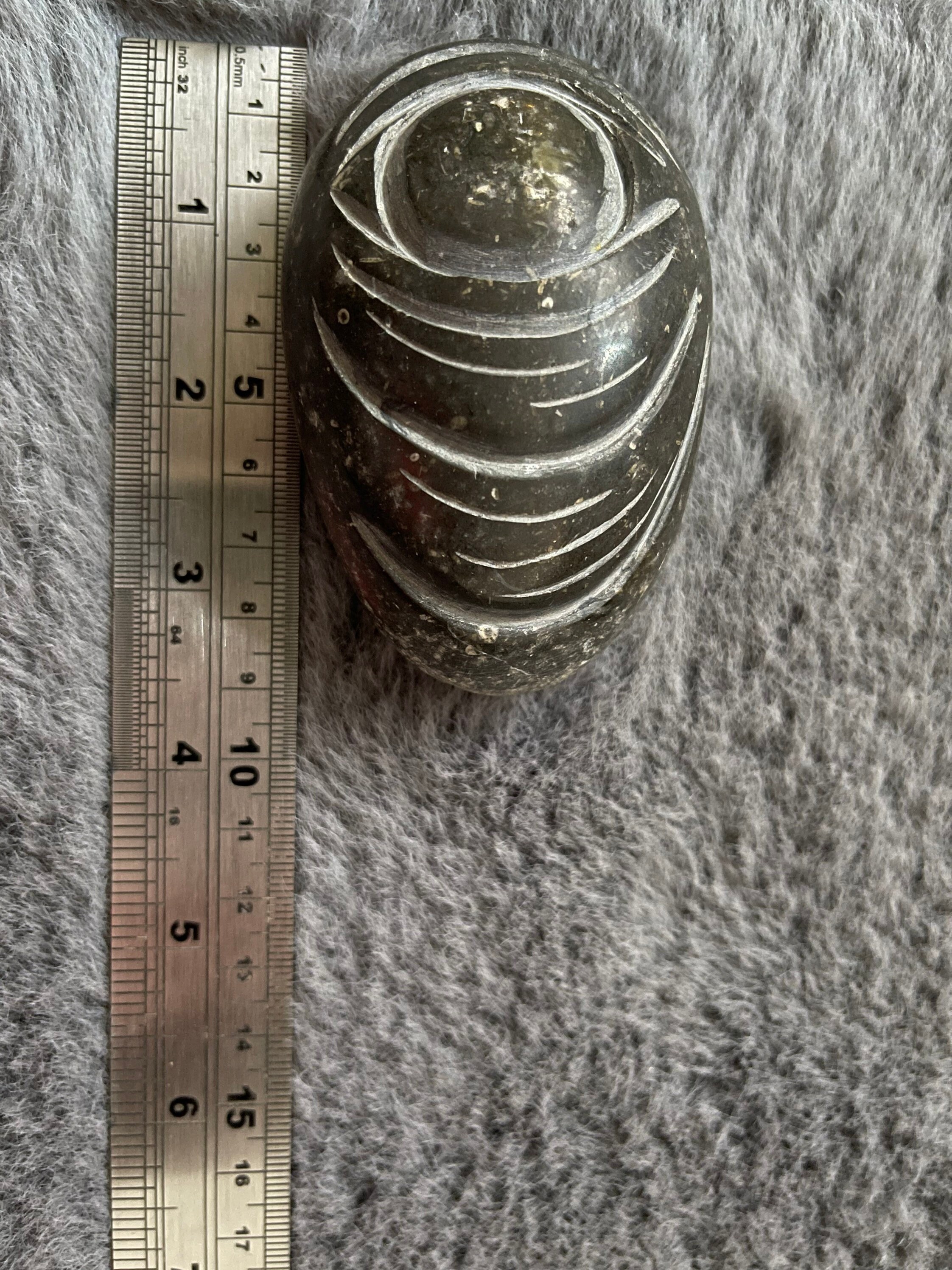 Hand carved Stone paperweight with Eye design Etsy