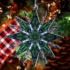 Lightsaber Starwars Christmas ornaments (starwars, kylo ren gift, 2022 Christmas tree ornaments, starwars gifts, starwars decor