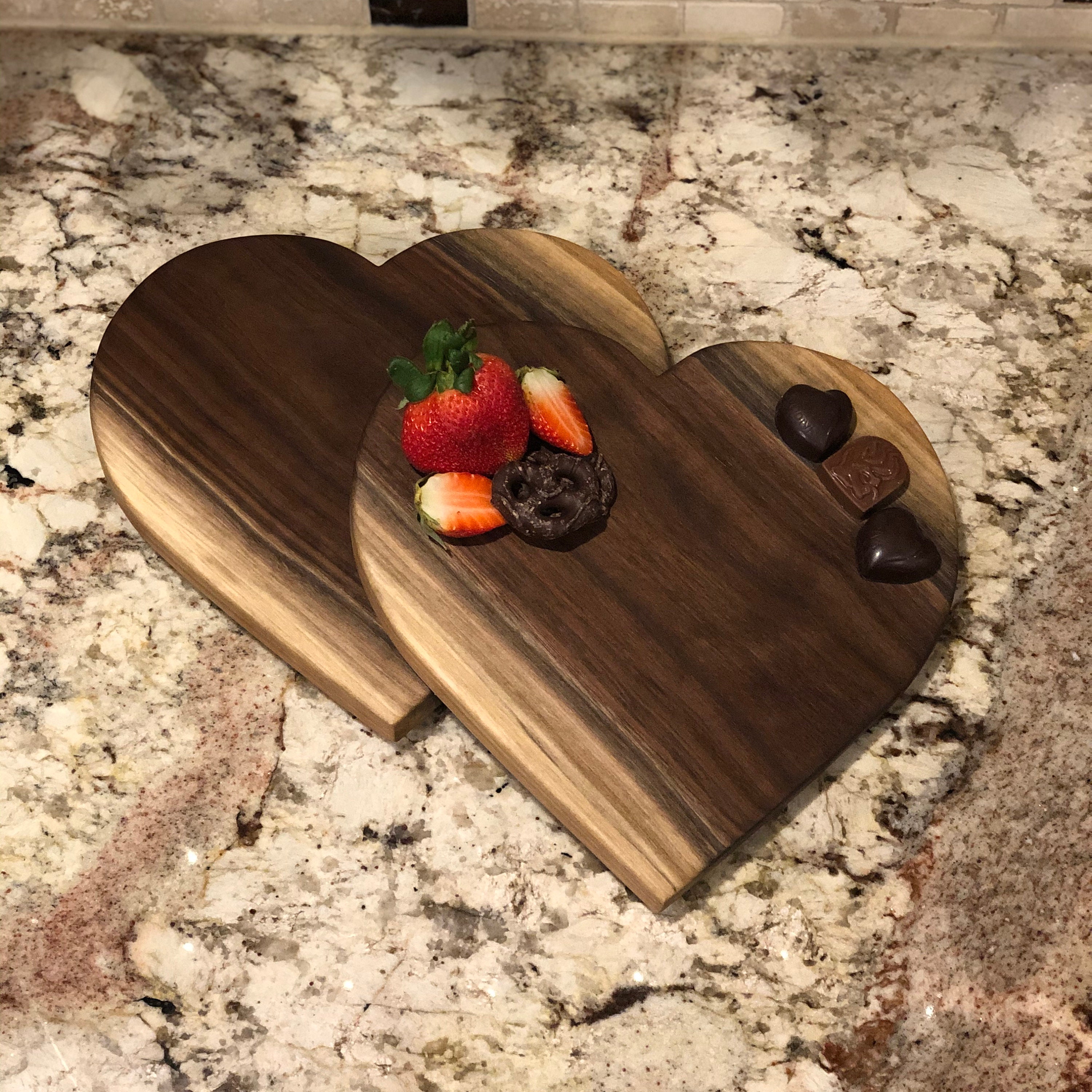 Heart Shaped Charcuterie Board handmade black walnut cheese Etsy
