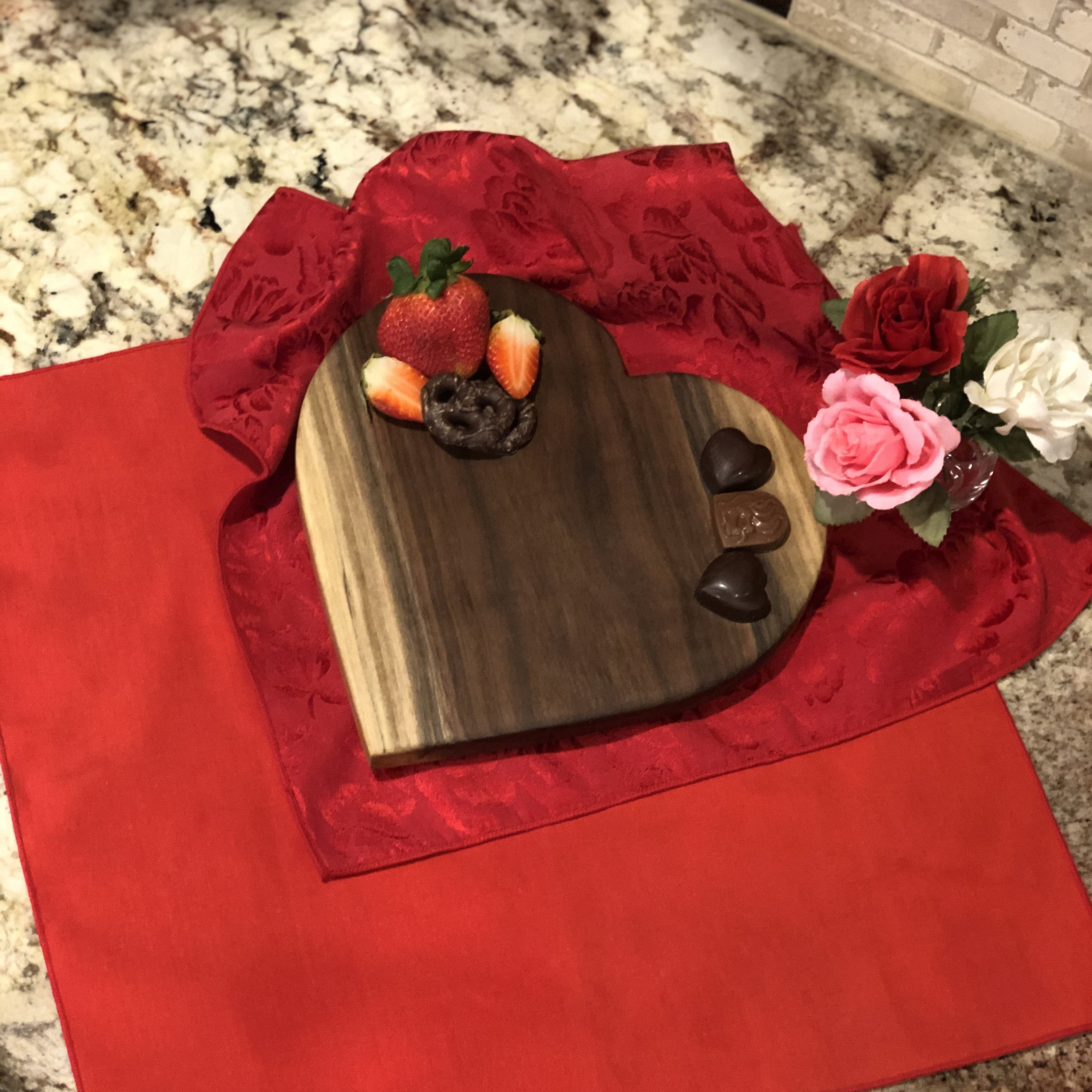 Heart Shaped Charcuterie Board handmade black walnut cheese Etsy