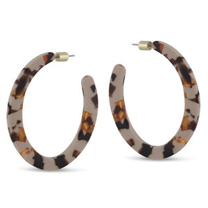 Big Metal London Sophia Statement Resin Hoops