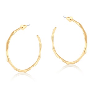 Big Metal London Valeria Branch Shaped Hoop Earrings