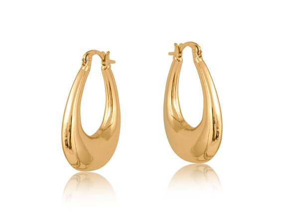 Big metal shop earrings