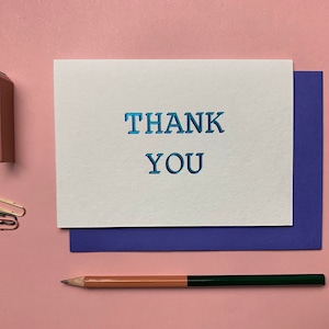 Handprinted Thank You cards, Thank you card wedding, Thank you card birthday, Thank you card Men’s, Thank you gift, Wildcard