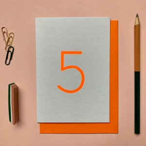 Joyeux 5e anniversaire carte, carte d'anniversaire, carte d'anniversaire pour enfants, carte de joyeux anniversaire, carte d'anniversaire en aluminium, carte d'anniversaire moderne