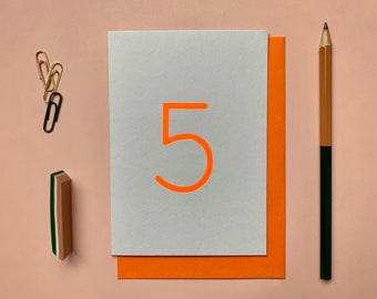 Happy 5th birthday card, Birthday Card, Children’s birthday card, Happy birthday card, foil birthday card, modern birthday card