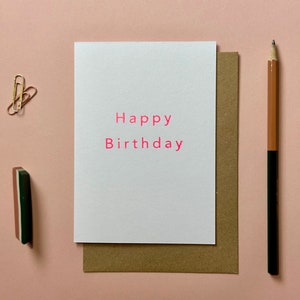 Carte de joyeux anniversaire rose, anniversaire de filles, joyeux anniversaire lumineux, carte d'anniversaire de maman, carte d'anniversaire de luxe, carte d'anniversaire moderne, wildcard