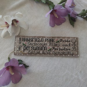 Bookmark inspired by Jane Austen&#39;s books - English version