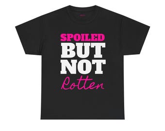 Spoiled Rotten T-Shirt | Pink Script and Block Text