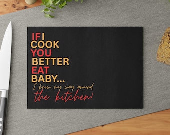 Inspirational Tempered Glass Cutting Board – Kitchen Decor Gift