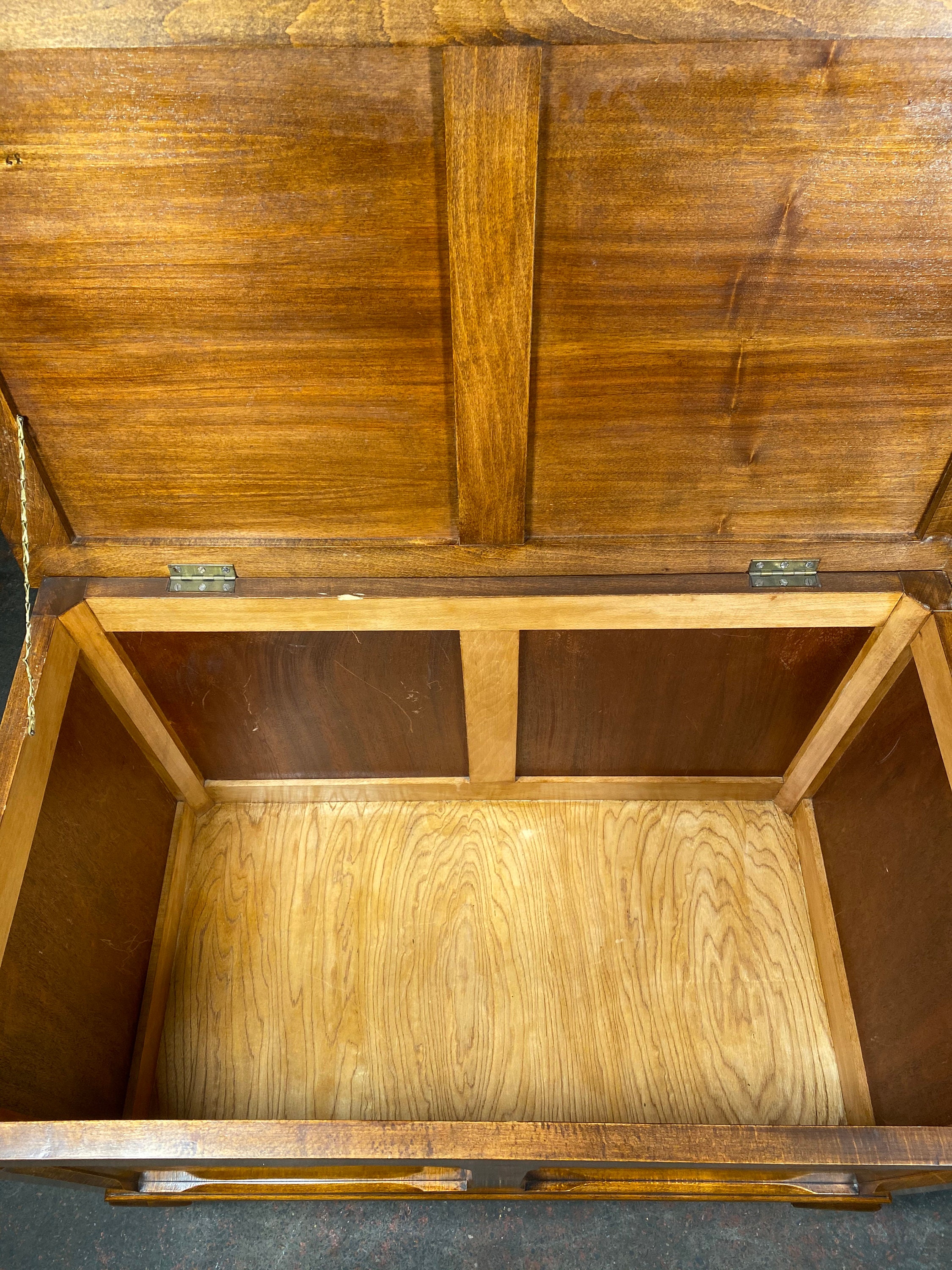 Mid 20th Century Walnut Bedding Box Etsy