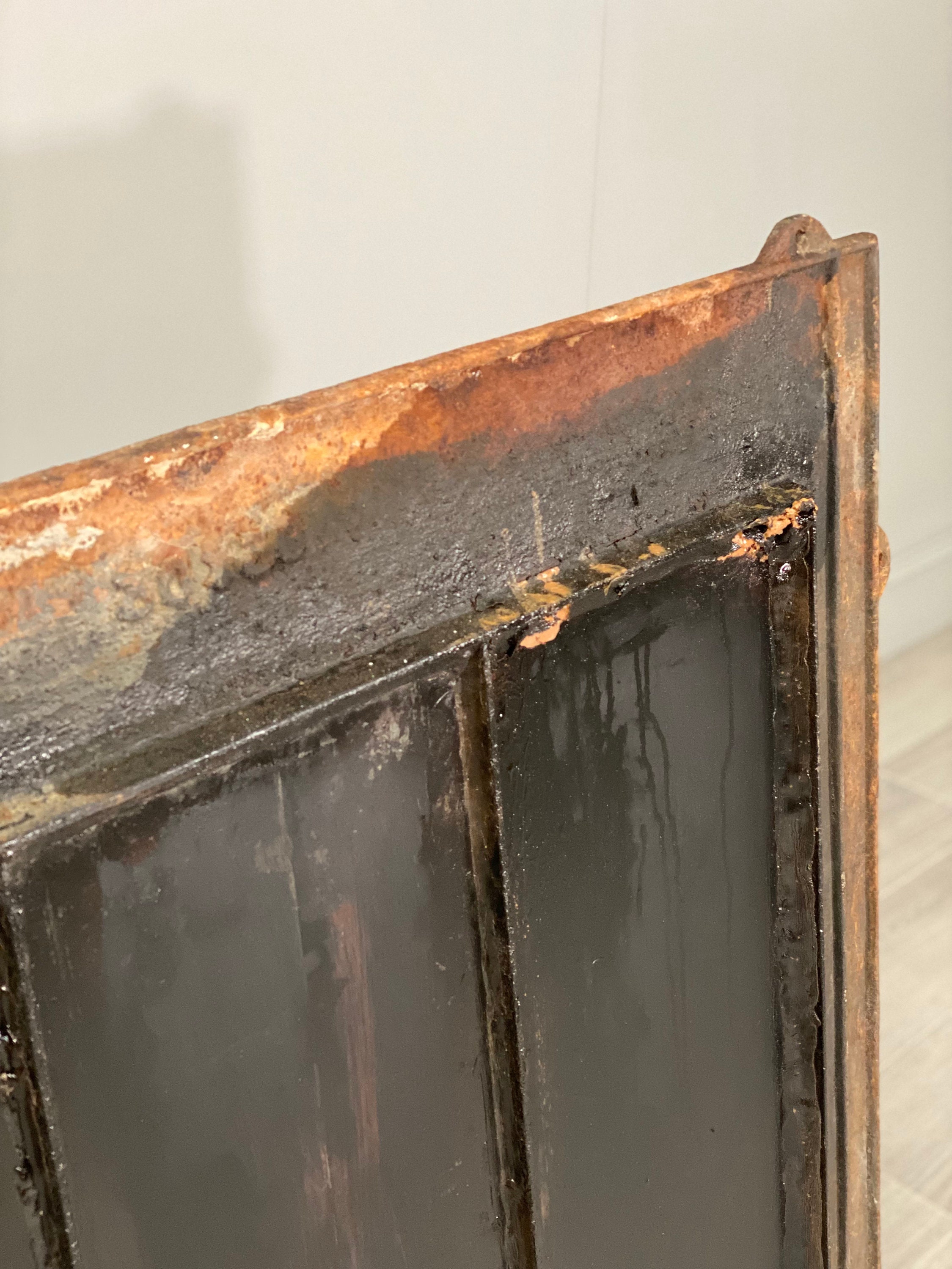 Large Antique Cast Iron Mirror Etsy UK