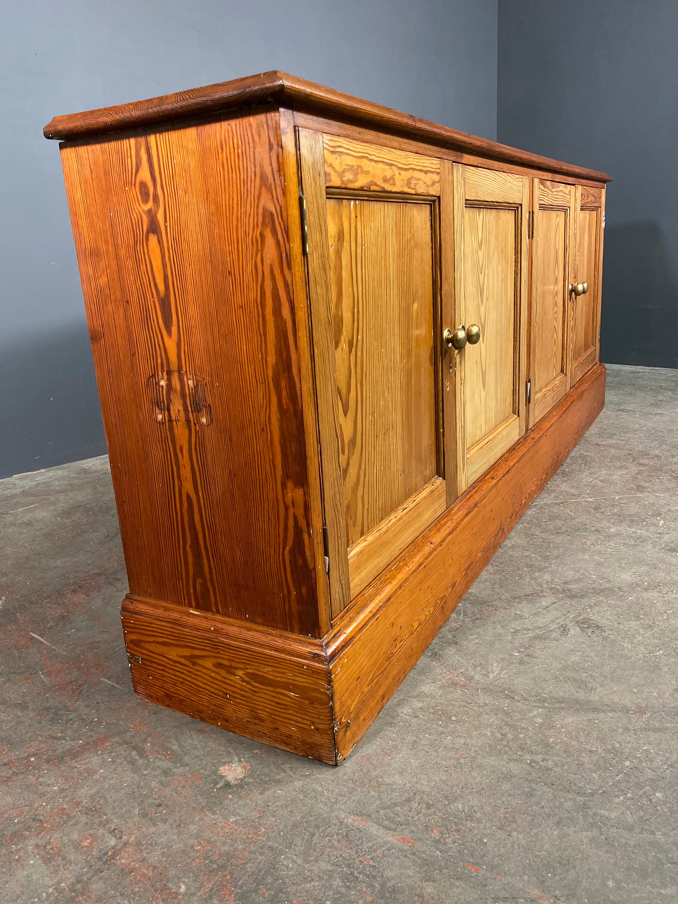Large 7ft Pitch Pine Church Vestry Cupboard c1905 Etsy