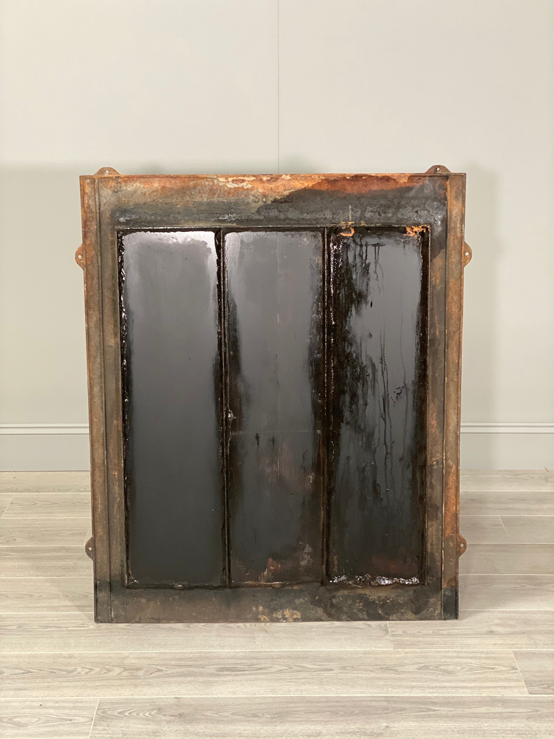 Large Antique Cast Iron Mirror Etsy UK