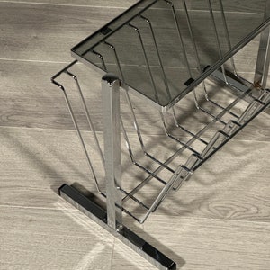 1970s Chrome and Smoked Glass Magazine Rack - Etsy UK