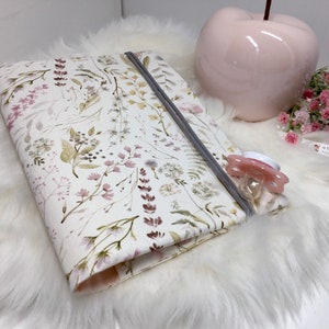 U-Heft Hülle Blumen/Untersuchungsheft/Gesundheitsheft Schweiz Hülle/Geschenk Geburt/Uheft Hülle Stoff/Babygeschenk/Babyausstattung