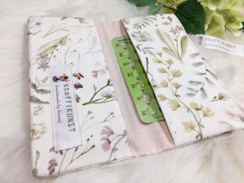 Pille Etui Blumen/Pillen Aufbewahrung/Medikamententasche/bohemian/Blumen/floral/personalisierbar/Pille Aufbewahrung Bild 3