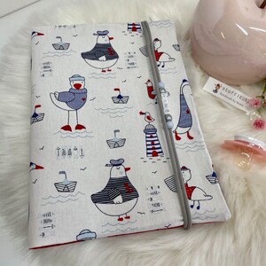 U-Heft Hülle Maritim/Untersuchungsheft/Schutzhülle personalisiert/Babygeschenk/Gesundheitsheft Schweiz personalisiert/Uheft Hülle Stoff