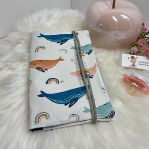 Mutterkindpasshülle Wal Österreich/Mutterkindpass Hülle/Geschenk Geburt/Babygeschenk/Babyausstattung/werdende Mama Geschenk