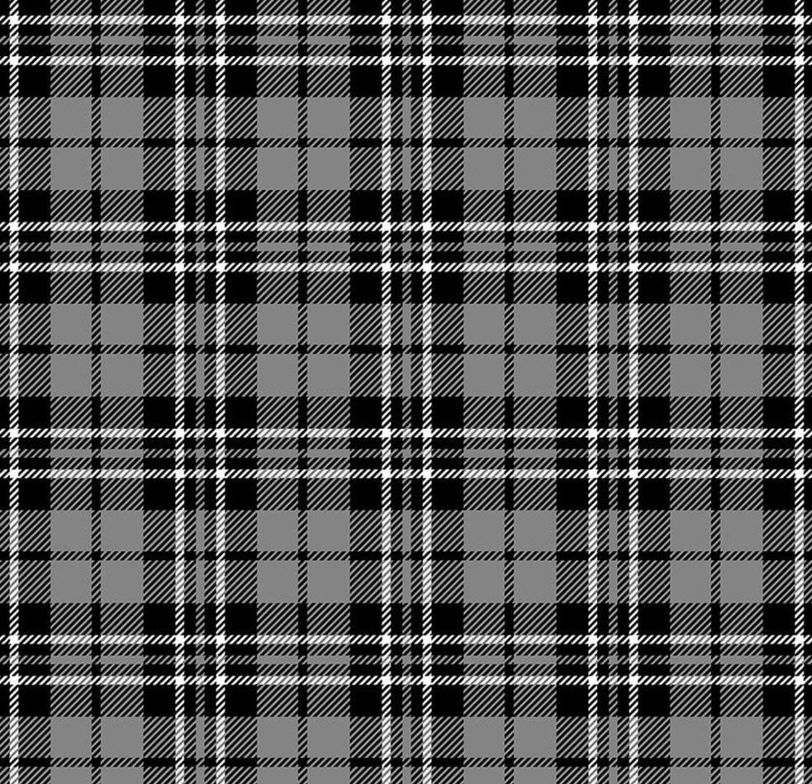 Gray Black Plaid Patterned Fabric Plaid pattern upholstery Etsy