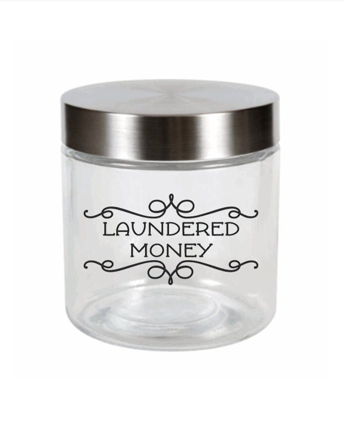 Money Jar Laundered Money Laundry Laundry Fund Laundry Etsy
