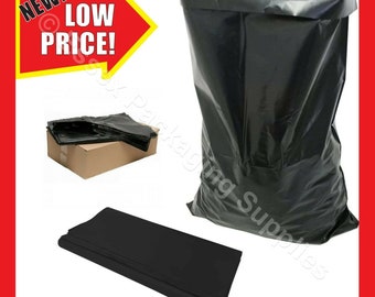 High Quality Black Rubble Builders Waste 520Gauge Heavy Duty Tough Rubbish Bags