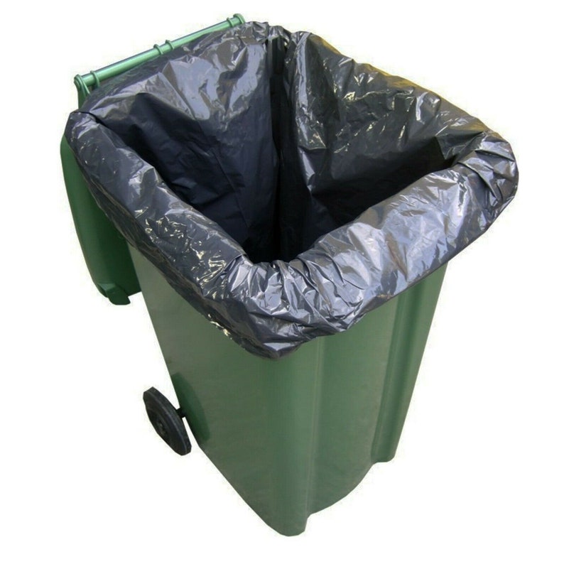Heavy Duty Black Bin Liners Extra Strong 200 Gauge Refuse Sacks 460mm X