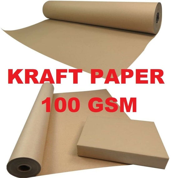 500mm Brown Kraft Wrapping Paper Gift Wrapping Packing Paper Table Runner  Paper Recycled Made in UK 500mm 