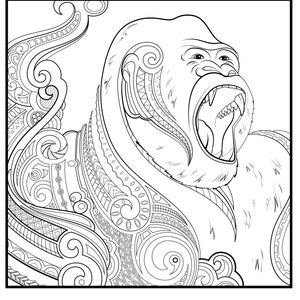 Gorilla Colouring Sheet DOWNLOAD