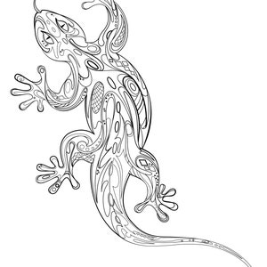 Gecko Colouring sheet DOWNLOAD image 1