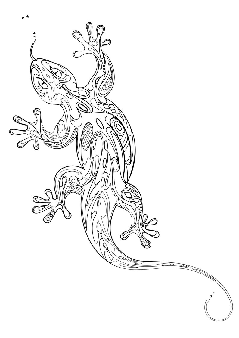 Gecko Colouring sheet DOWNLOAD image 1