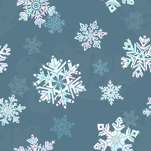 Sneeuwvlokken 12&quot; door 12&quot; DOWNLOADBAAR oppervlaktepatroon JPEG en transparante PNG-bestanden, koud, winter, Kerstmis, feestdagen