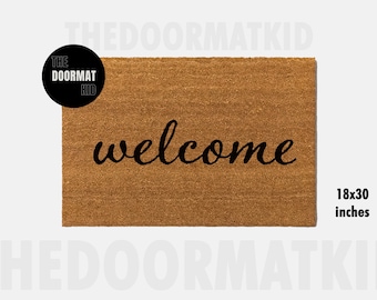 Welcome Doormat - Welcome Mat - Porch Decor, Housewarming Gifts, Custom Gifts, Holiday Gifts, Welcome Custom Doormat