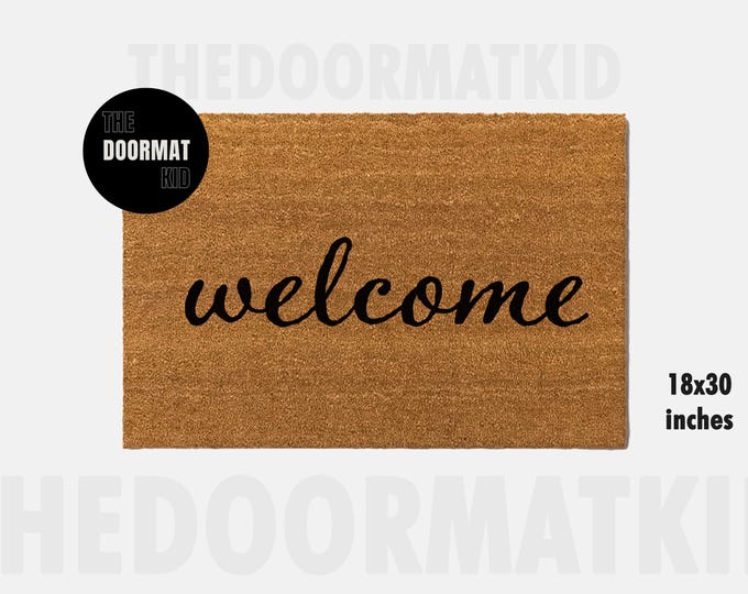 Welcome Doormat - Welcome Mat - Porch Decor, Housewarming Gifts, Custom Gifts, Holiday Gifts, Welcome Custom Doormat