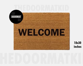 Welcome Doormat - Welcome Mat - Porch Decor, Housewarming Gifts, Custom Gifts, Holiday Gifts, Welcome Custom Doormat