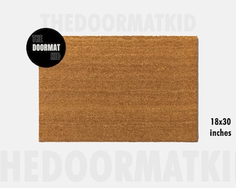 Plain Coir Doormat – Natural Welcome Mat (18x30 inches)